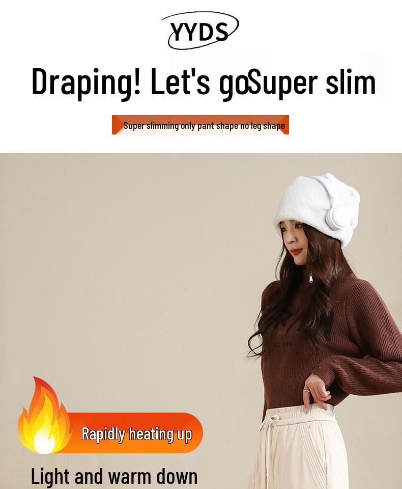 Women's 2025 Windproof Snow Pants: Cold-Proof, Thickened, Ski-Ready Down Pants for -40°C Winter Weather