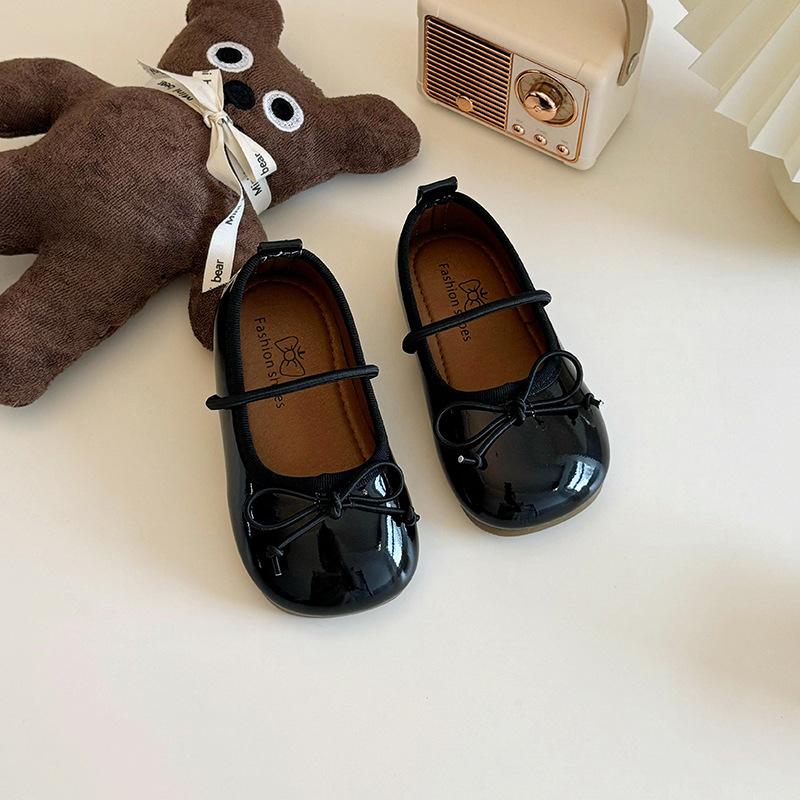 

Girl Korean Version Mary Jane Slip-on Small Shoes Spring and Autumn New Soft Sole Bow Small Shoes 23