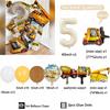 42pcs Cartoon Engineering Car Balloon Cream White Number Birthday Balloon Set Architecture Theme Party Decoration Festive Ballon