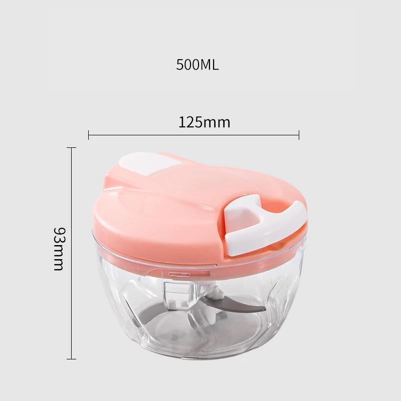 500/900ML Manual Meat Grinder Garlic Chopper Multifunction Vegetable Cutter Chopper Garlic Crusher Kitchen Gadgets