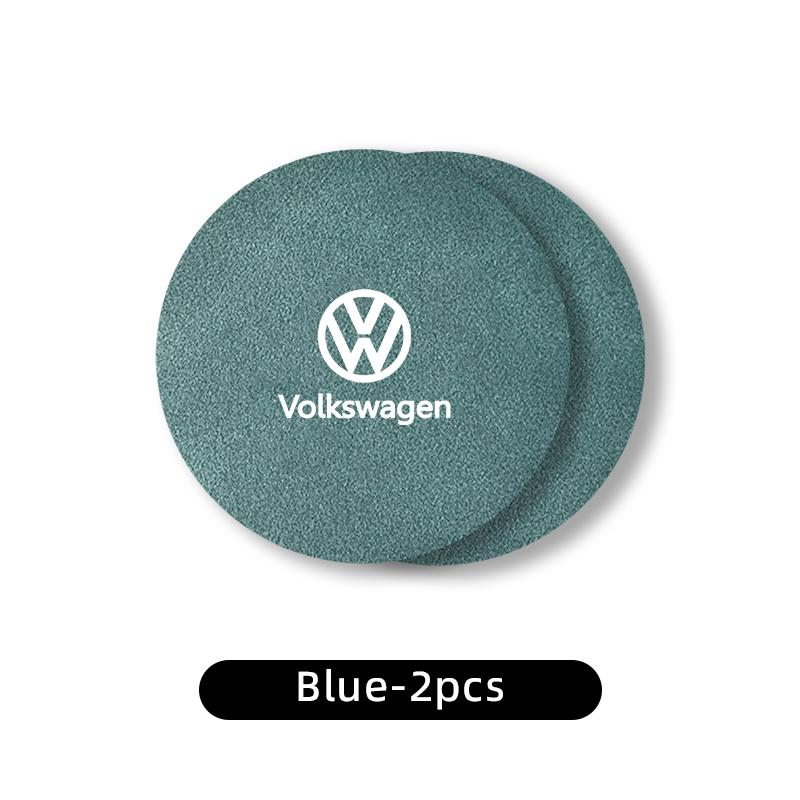 2pcs Car Suede Coaster Water Cup Holder Drink Pad Auto Interior Accessories For Volkswagen VW Jetta Golf Beetle CC EOS GTI zr4