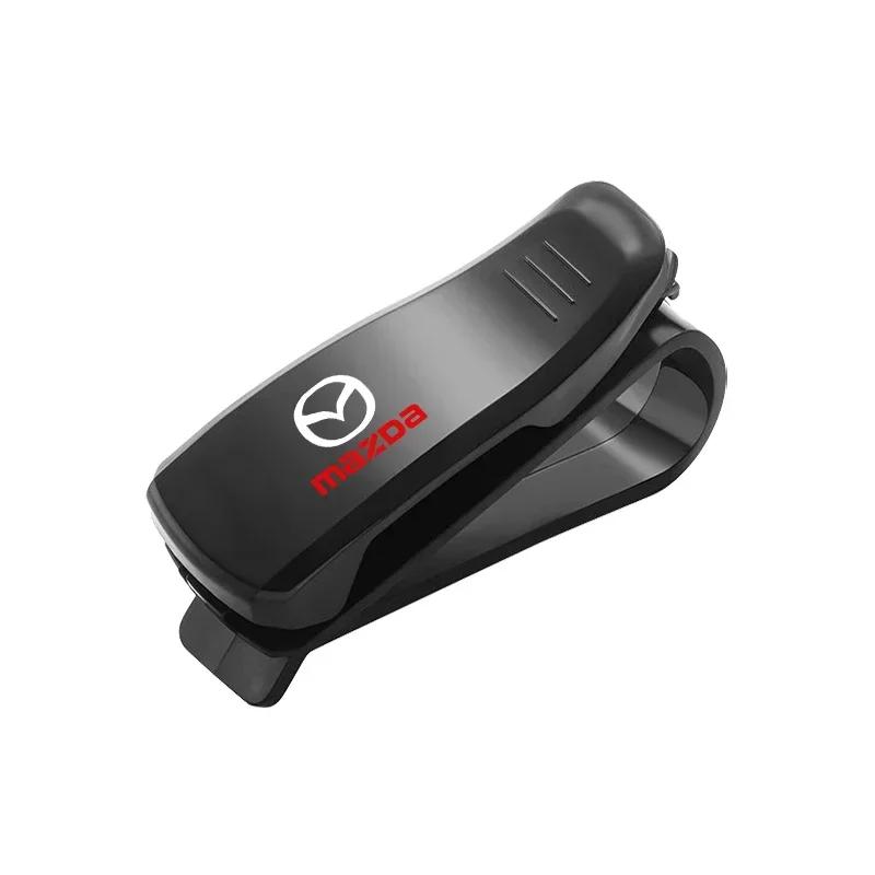 

2025 Hot Car Auto Sun Visor Glasses Box Sunglasses Clip Card Ticket Holder Accessories For Mazda 3 6 Atenza Axela Demio CX3 CX5 чорний