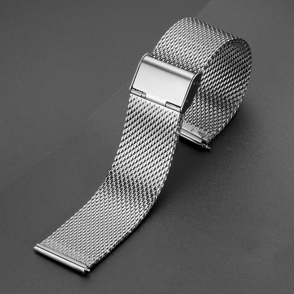 18mm 20mm 22mm Universal  0.8mm Milanese Watchband Quick Release Watch Band Mesh Stainless Steel Strap Wrist Belt Bracelet