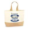 Beach Bag - PLANETEE - Superman Carrosier Jute Bag - Jute & Cotton - Superman Motif - Made In France