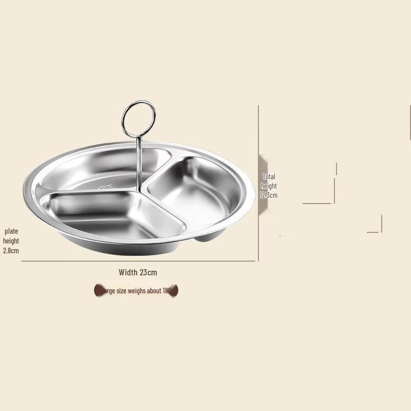 Wutuo Rice Cooker 3-Compartment Steamer Plate - Large 2-Pack