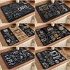Coffee Cups Letter Graffiti Print Drain Pads Bowls Plates Anti-slip Drain Pad Suitable for Living Room Cafe Etc Desktop