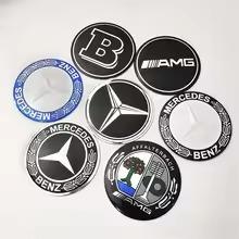 For Mercedes Benz Amg 56mm 60mm 65mm 75mm Car Wheel Center Hub Cap Emblem Sticker For Mercedes Benz W204  W213 W221 W177 W246 GLA GLC CLABSAW DM1