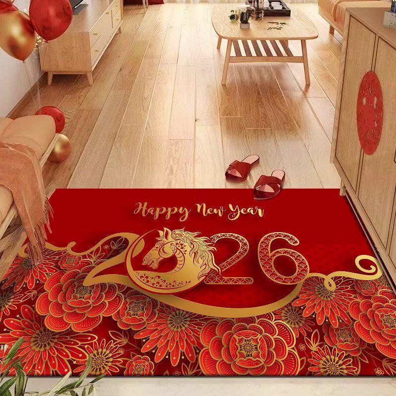 2026 Red Carpet Non-slip Absorbent Mat for Bathroom, Toilet, Living Room, and Kitchen