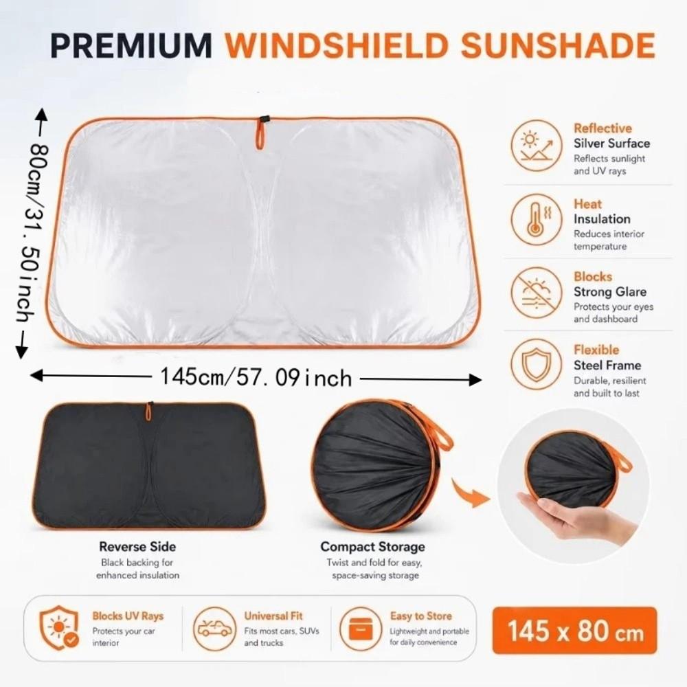UV Protection Windshield Sunshade Reflective Car Front Window Auto Sun Visor  Windshield Protector