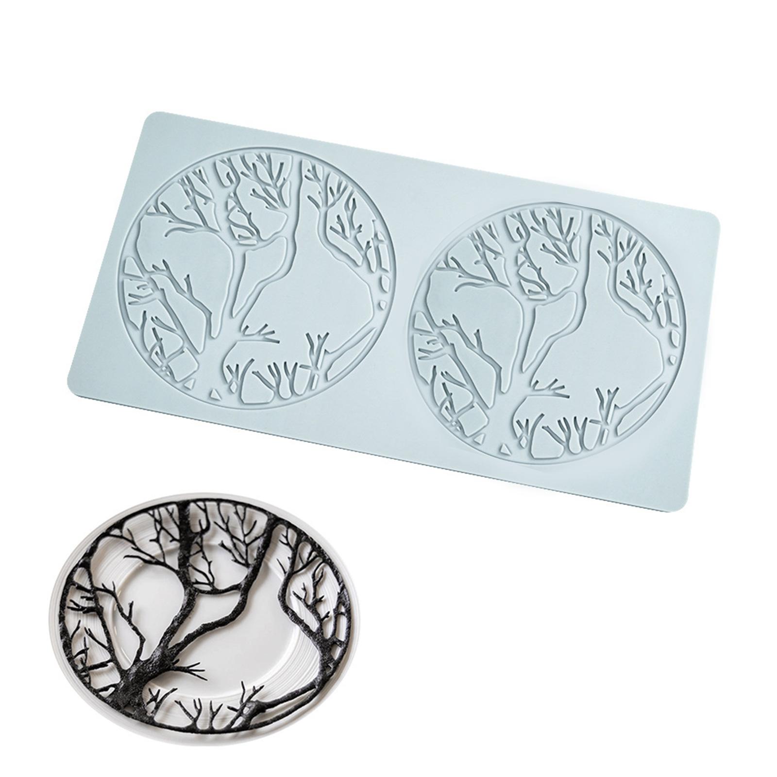 

Узор из листьев и веток Кружевной коврик для торта Силиконовые формы для выпечки помадкой Коврик для отпечатков помадкой Товары для украшения торта A55