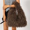 Yogodlns Luxe Pluizige Tote Dames Schoudertas Lamswol Kunstbont Hobo Tassen voor de Winter Grote Capaciteit Shopper Pluche Designer Handtassen