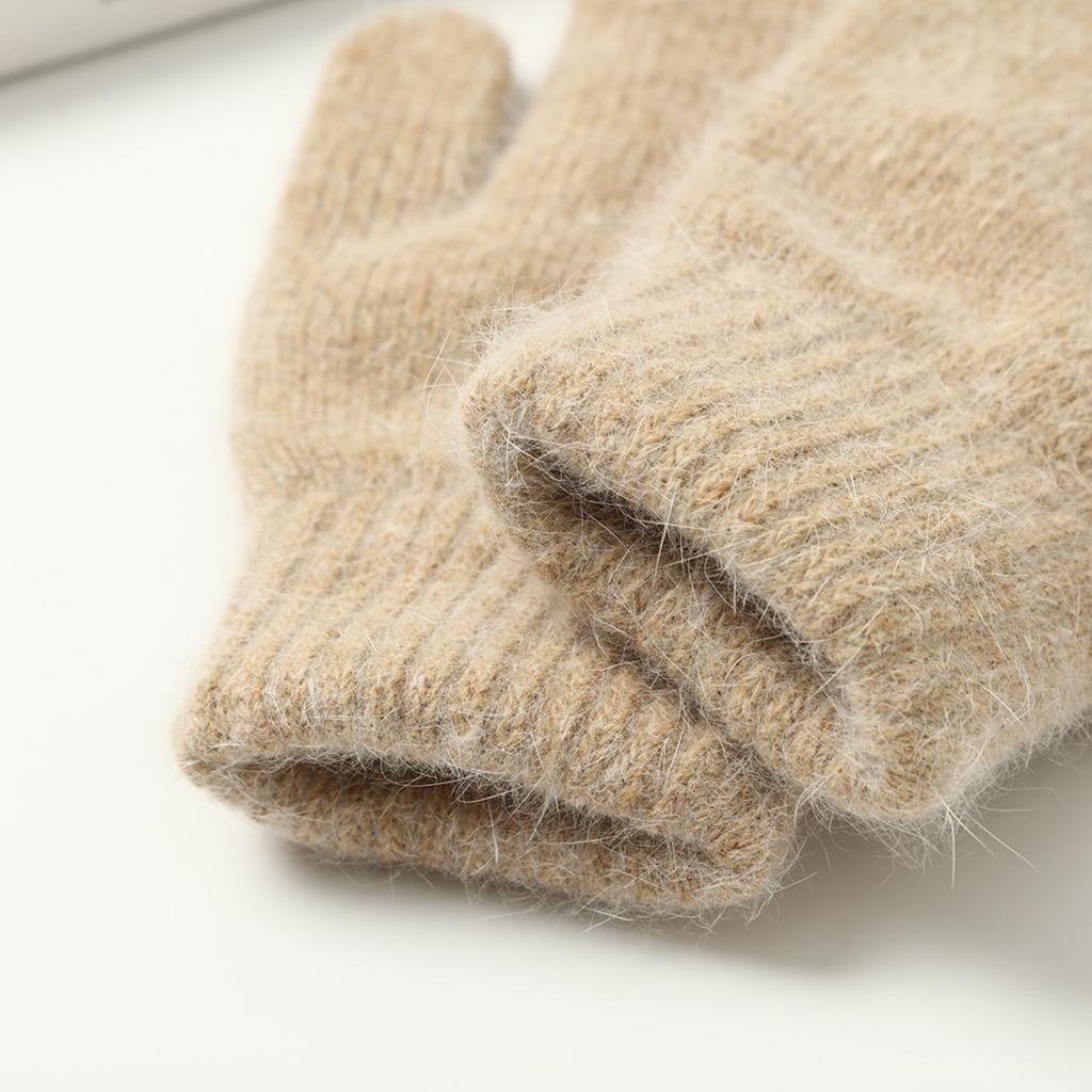 Women's, Full Finger Gloves, Velvet Gloves, Thick Gloves, Couple Gloves, Knitted Gloves, Warm Gloves, Soft, Breathable Gloves