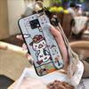 Shockproof Soft case Phone Case For Oukitel WP6 Kickstand Wristband Dirt-resistant Lanyard Silicone Ring Cute Cartoon