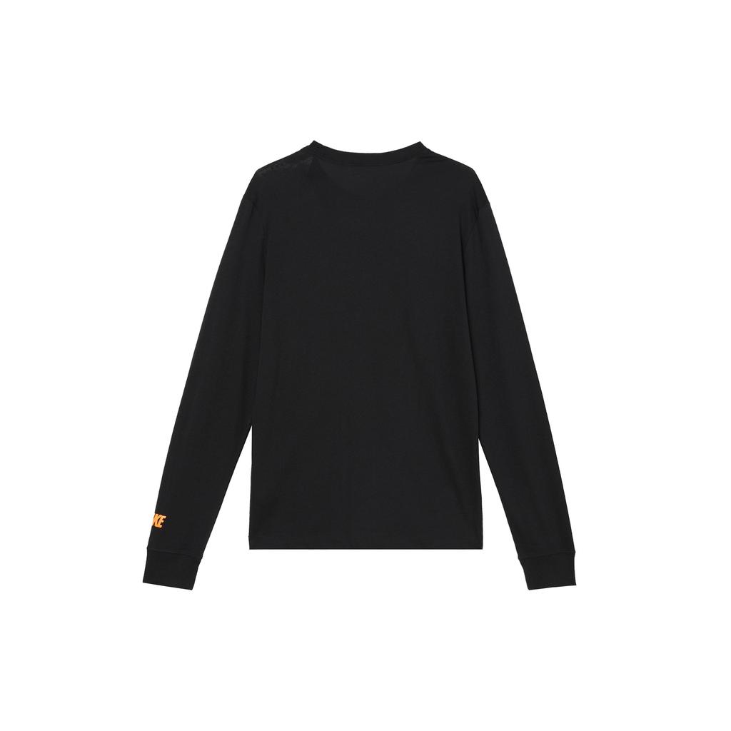 Nike Logo Outdoor Casual Crew Neck Long Sleeve T-Shirt Men Tops Black HF6198-010