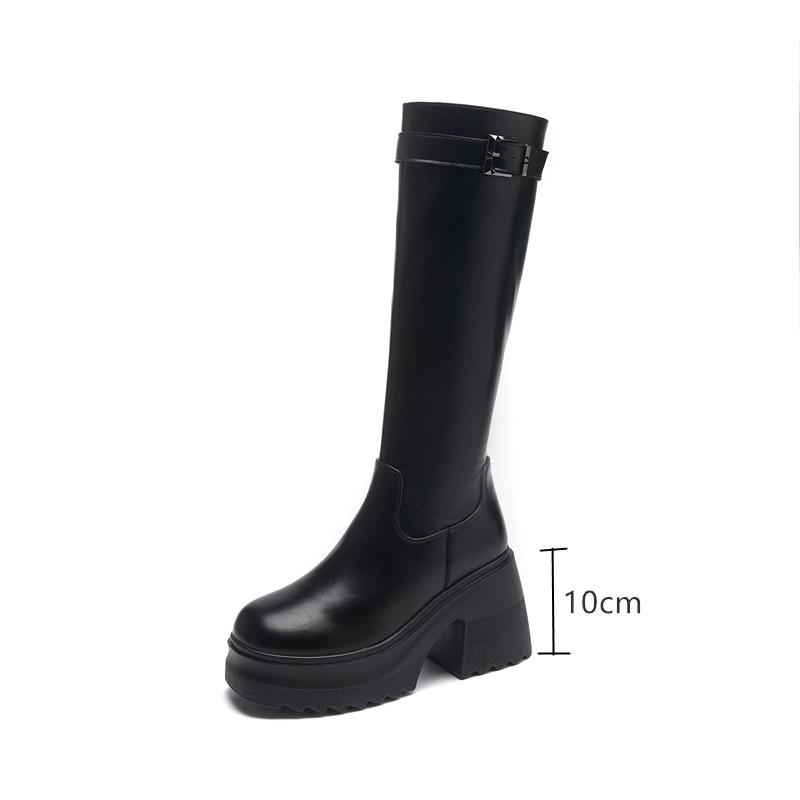 Fashion AIYUQI Long Boots Women 2025 New Women's High Heel Boots 10cm Heel High Platform Fashion Skinny Rider Boots Women