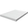 Folding Mattress, 3-Part, 140 x 190 x 15 cm, Gel Memory Foam Guest Mattress, White