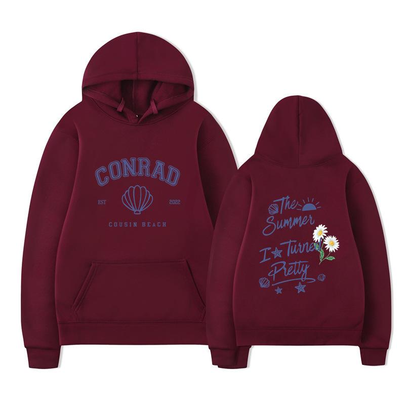 The Summer I Turned Pretty Conrad Cousin Beach Hoodie Men Women Fleece Warm Autumn Winter Hooded Sweatshirt Casual Beach Pullover