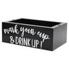 Wood Coffee Station Rack for Organizing Cups and Accessories Disposable Cup and Lid Organizer Wooden Storage Box