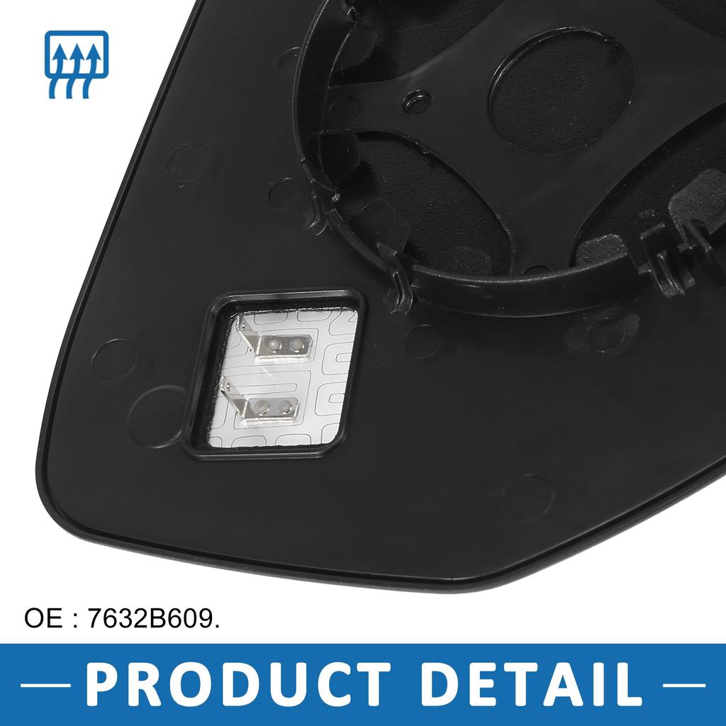ABSOPRO Left Heated Mirror Glass Replacement 7632B609 Car Accessories for Mitsubishi Outlander Sport Driver's 2016-2018