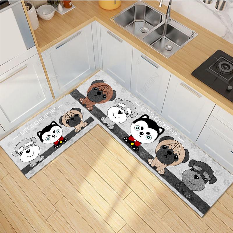 Schattig Cartoon Huisdier Keukenkleed Entree Antislip Vloermat Klauwafdruk Binnen Entree Vloermat Huisdecoratie 40x60cm 16x24inch