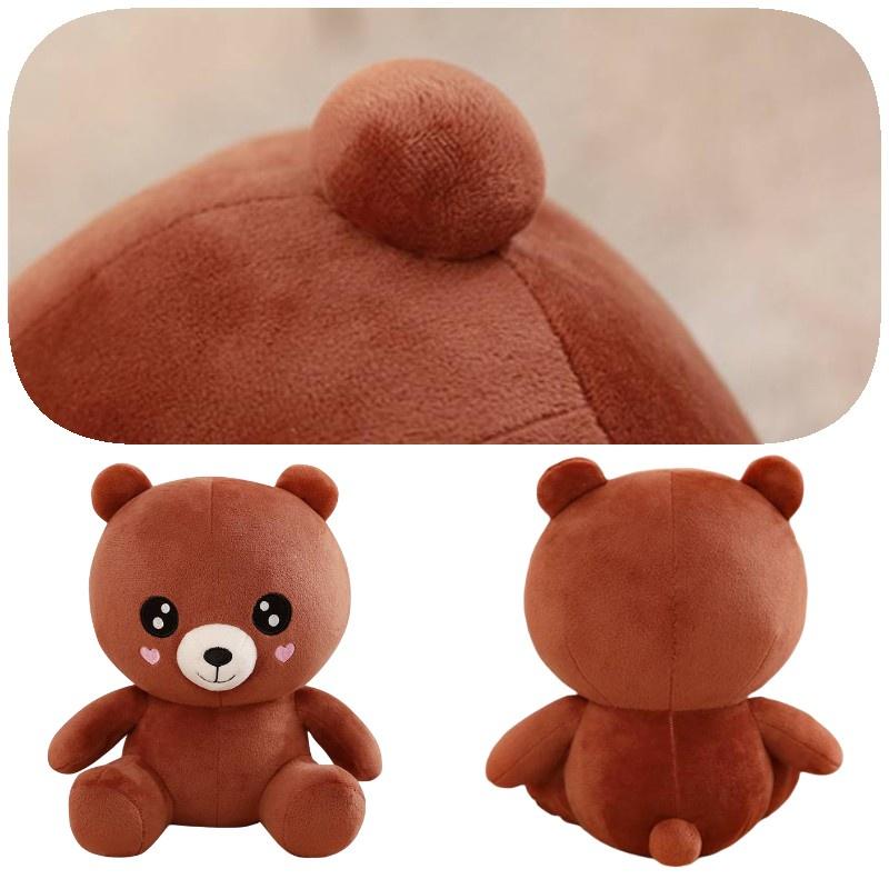 Cute Brown Bear Plush Toy Stuffed Animal Teddy Bear Doll Gift For Kids Girls