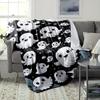 1pc Halloween gift cartoon pattern blanket, polyester fabric, machine washable, suitable for bedroom living room decoration