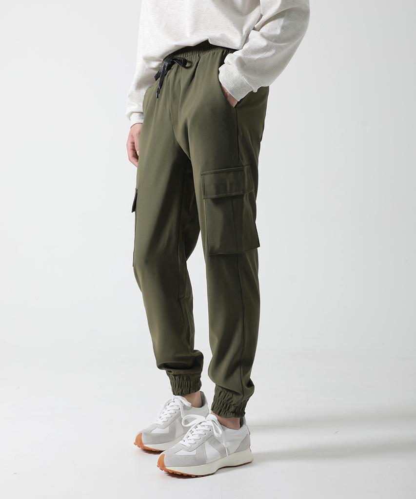 Jikeulib Elastic Cargo Pocket Jogger Pants