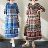 DIMANAF New 2026 Women Plus Size Summer Lady Vintage Long Dress Loose Oversize Maxi Floral Print Beach Sundress Clothing