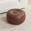 Unstuffed Moroccan Faux Leather Footstool Cove  Meditation Pouf Toys Old Clothes Storage Bag Bay Window Tatami Cushion Cover