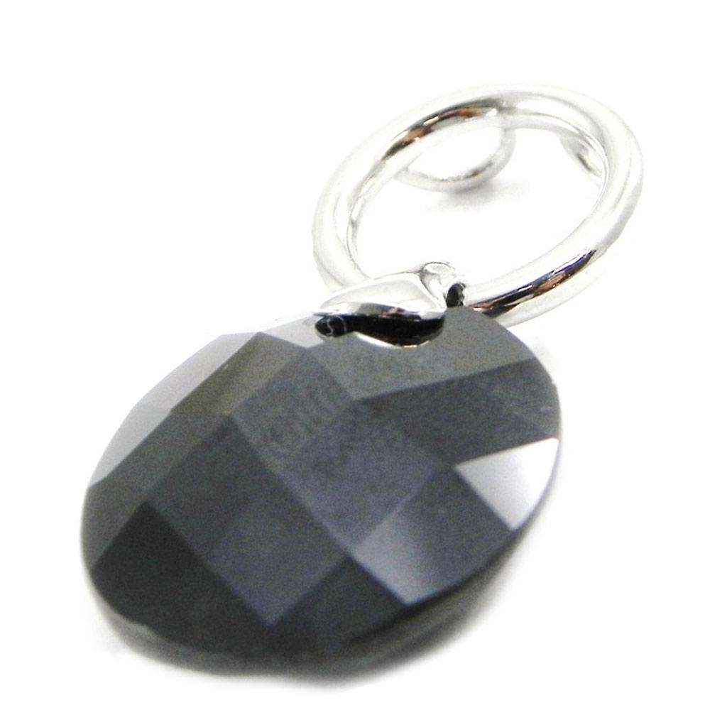 Les Trésors De Lily [I3943] - Black 'Linda' Silver Pendant
