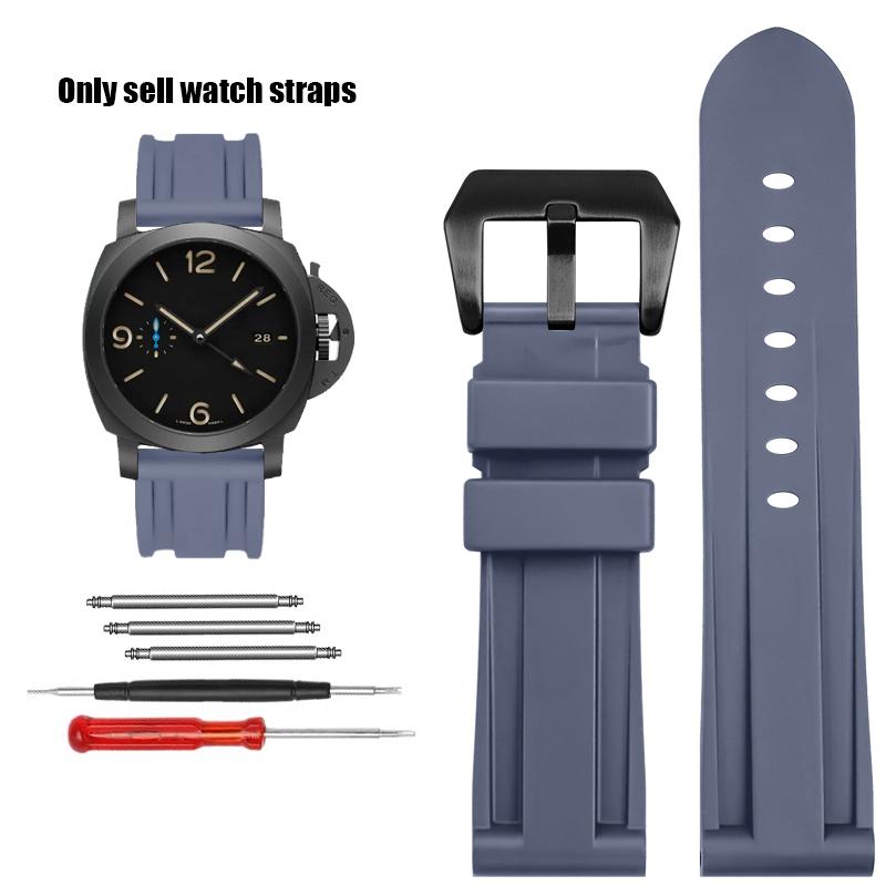 Für Panerai Lumino PAM01312 PAM441 359 111 Armband Dickes Meer Wasserdicht Herren Silikon Uhrenarmband 22 24mm 26mm Gummi Uhrenarmband