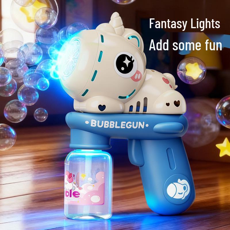 Automatic Cartoon Elephant Bubble Machine - Handheld Blower with Solution for Kids, Boys & Girls