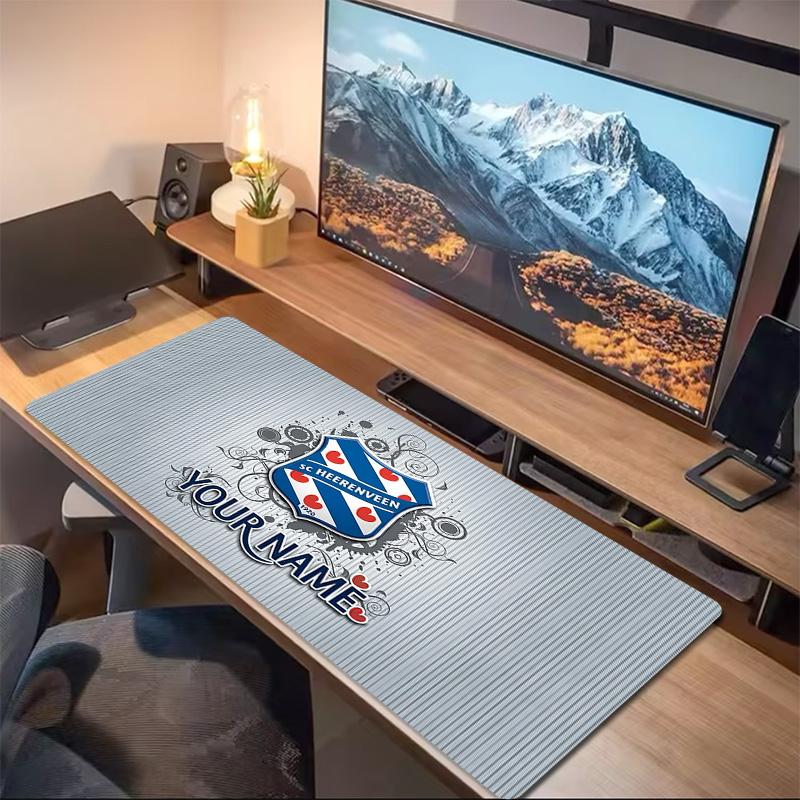 SC Heerenveen Druck Kissen Rutschfest Laptop Tablet Großes Mauspadd XXL Matte Mini-PC Spielmatte Mit Verriegeltem Rand