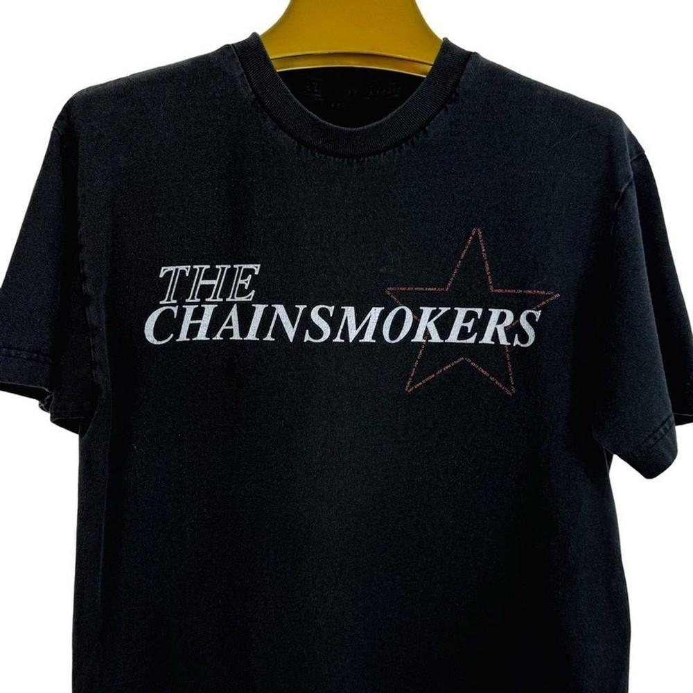 THE CHAINSMOKERS Logo Black Color Full Size Shirt Unisex Unisex T-Shirt L