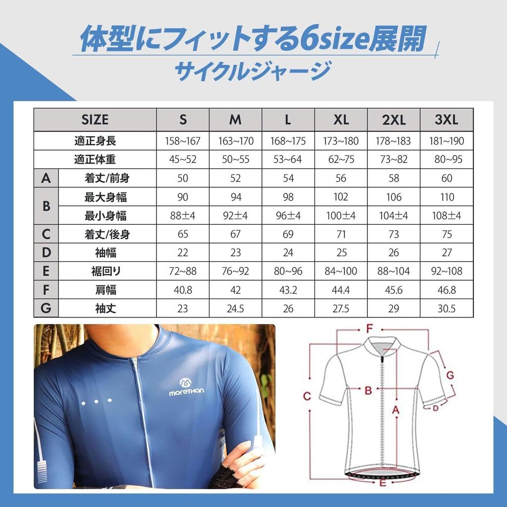 Morethan Cycling Jersey Men's (Size M/Black/Short Sleeve/Spring/Summer) (UV Protection/Lightweight/Quick-Drying/With Pockets) HVP-016