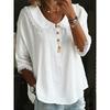 GMXIA Women's Fashion Casual V-Neck 3/4 Sleeves Blouses & Shirts