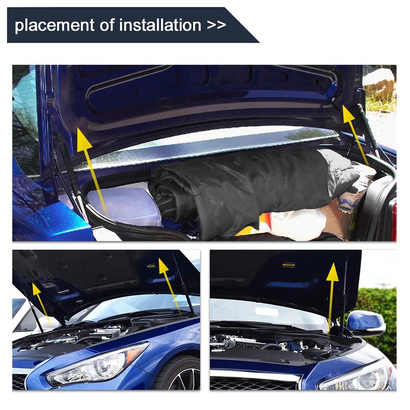 X Autohaux Car Engine Cover Struts Bars Front Bonnet Hood 3Kg 30N Force 255mm Lift Gas Spring Support Absorber Rod Accessories
