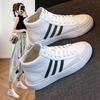 Leather High-top Shoes Autumn and Winter New Flat-bottomed Color-matching Casual Board Shoes