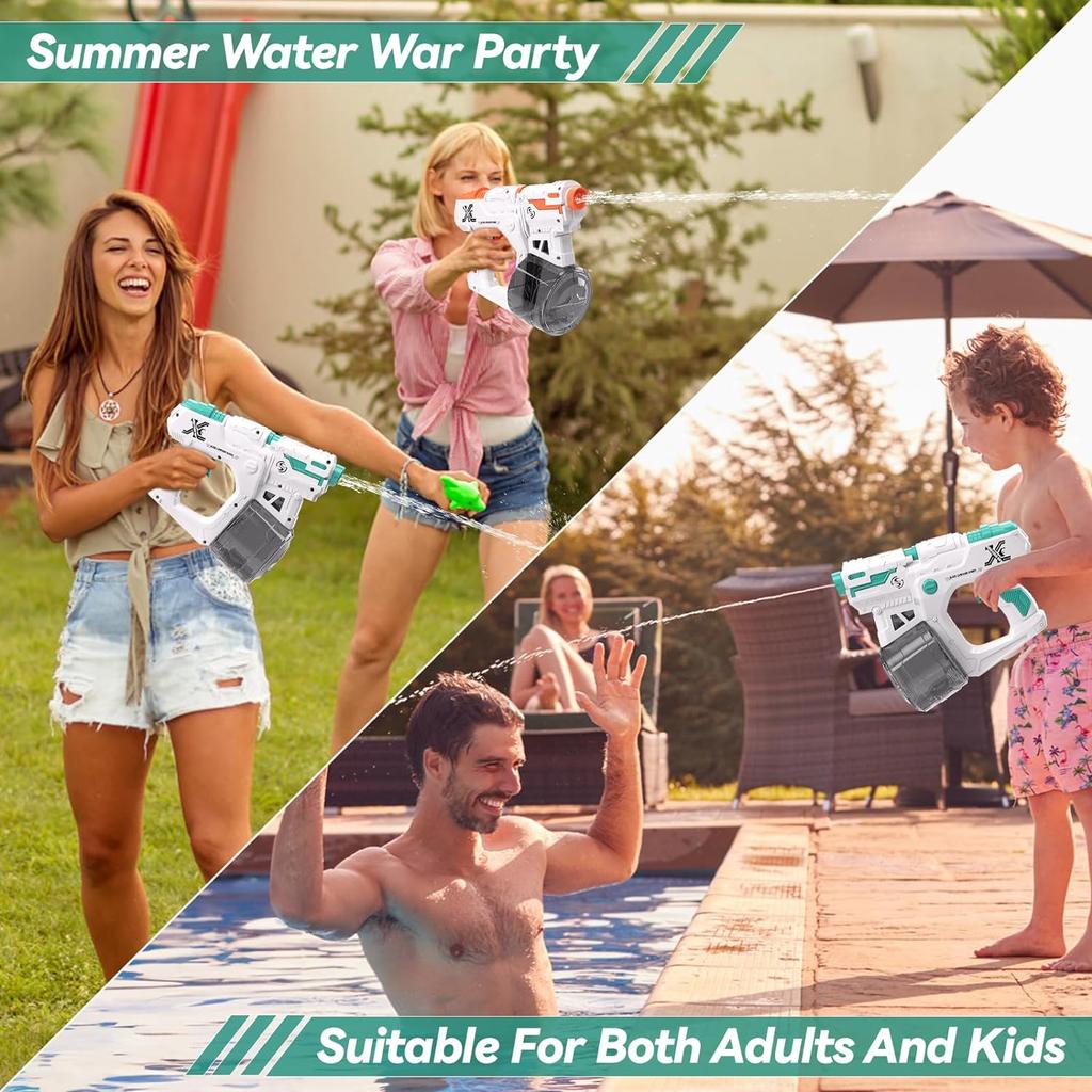 Non-Toxic Continuous Automatic Electric Water Gun Absorption Toy Large Capacity Water Game Outdoor Children'S Toys For Kids Children Gifts