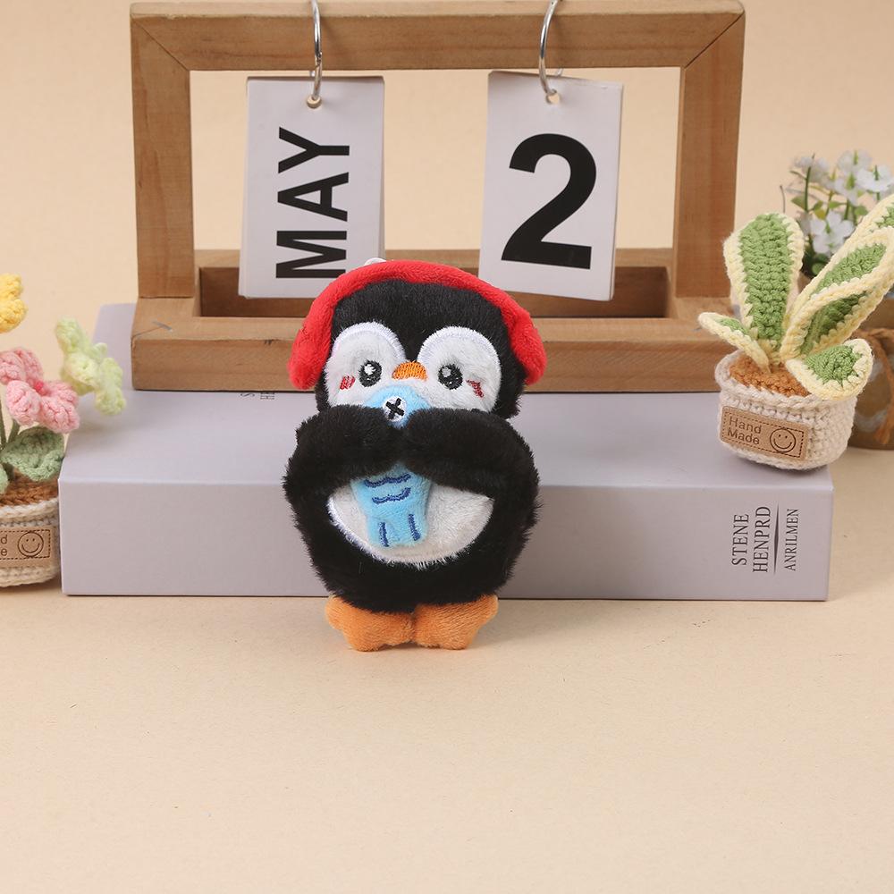 2pcs Cute Stuffed Penguin Plush Keychain, Cartoon Animal Pendant for Car, Backpack & Bag Decoration