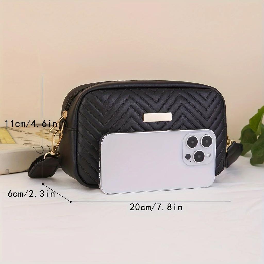Minimalistische Mini Modische Gesteppte Crossbody Tasche Geldbörse, Trendige PU Umhängetasche, Lässige Damenhandtasche und Handy-Geldbörse