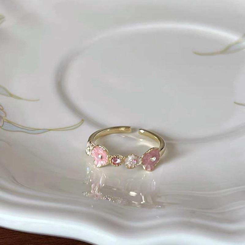Unique Enamel Blue Mother Of Pearl Ring For Women Fashionable And Elegant Accessory
