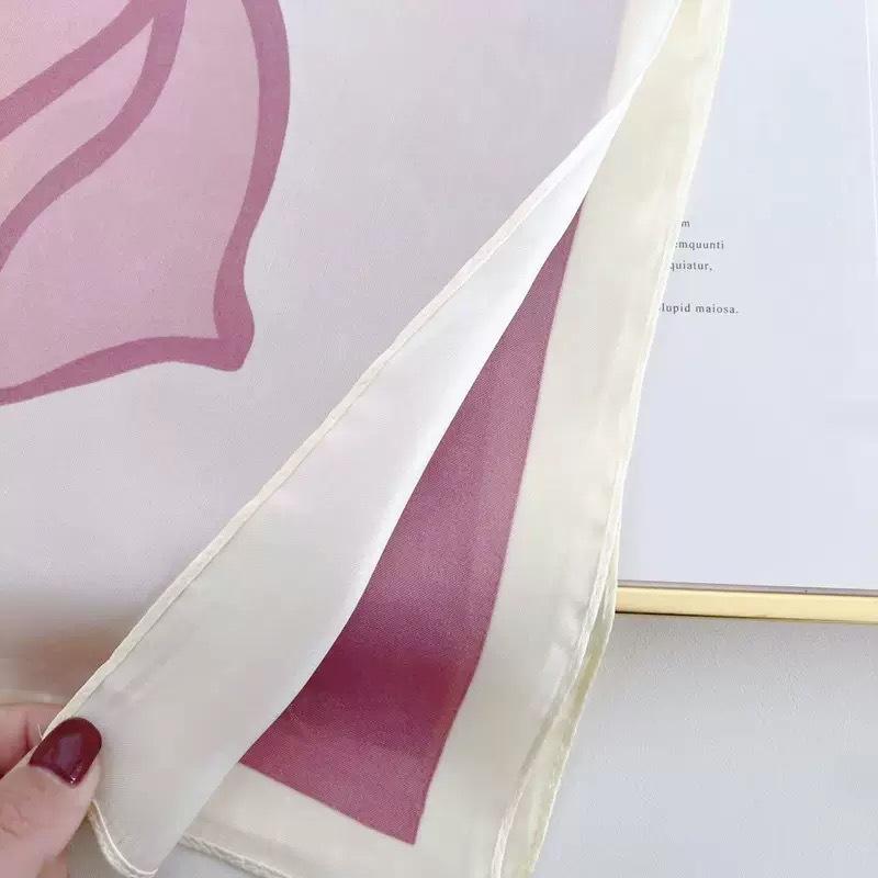 71 silk scarves, scarves, women's printed imitation silk scarves, women's spring and summer thin 71 small square scarves, easy to match, decorative an