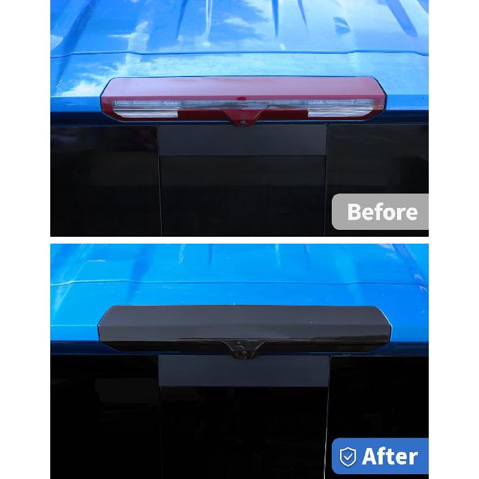 3rd Third Brake Lamp Light Trim Cover Fit for Chevy Silverado GMC-SIERRA 2022-2024 + 3rd Brake Light Cover High Mount Third Blake Stop Reverse Cargo