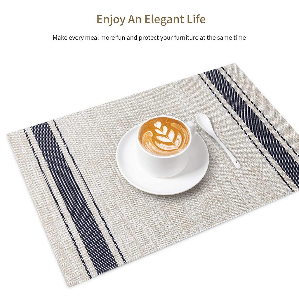 Jednoduchý rámový prostírání tkaný snadno čistitelný Evropský tepelně izolační podložka pod hrnek Teslin stolní podložka hotelová domácí PVC západní jídelní podložka