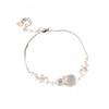 Elegant Zircon Butterfly Knot Gourd Charm Bracelet Women Silver-Tone Copper Alloy Fashionable Minimalist Jewelry Accessory