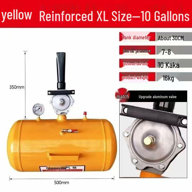 High-Pressure 5-Gallon Tire Inflator and Sealer for Large Vehicle Tires