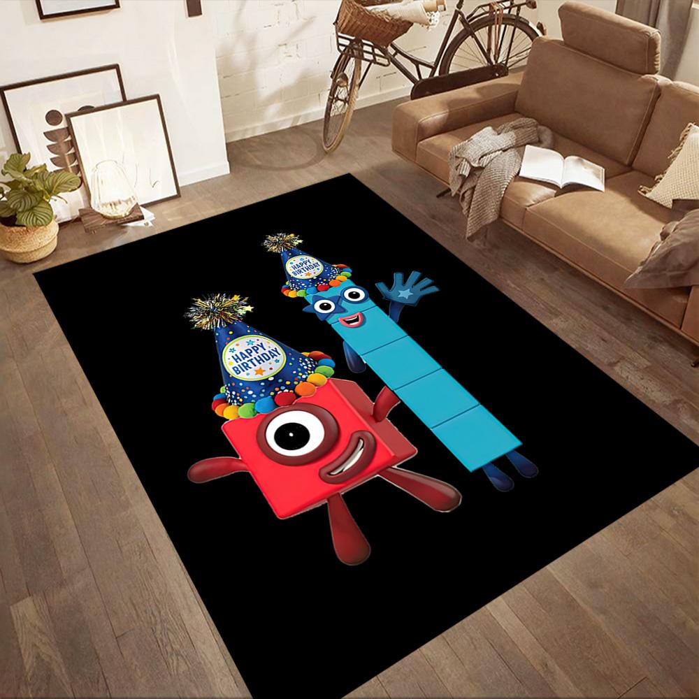 Numberblocks Fußmatte Büroteppich Perfekt für Flur Eingangsbereich Esszimmer Balkon Rutschfeste Matte Büro Heimdekor Perfektes Geschenk für Freunde Familie