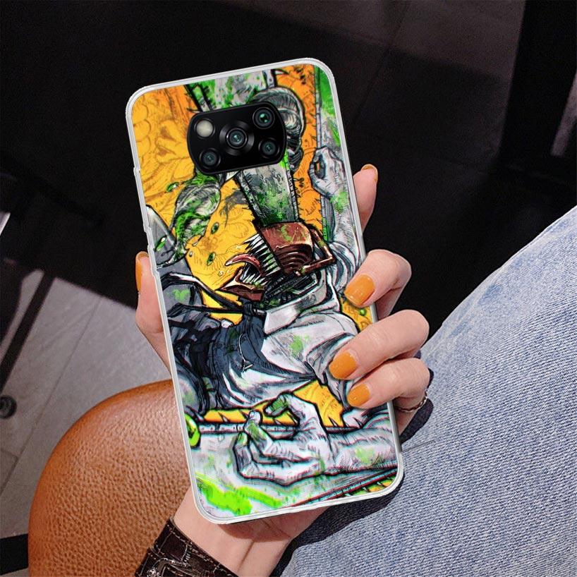 Anime Chainsaw Phone Case For Xiaomi Poco X7 X6 X5 Pro F7 Ultra Redmi 15C 15 13C 13 12C 12 10 10A 10C 9 9A 9C 9T Cover Poco X7 X