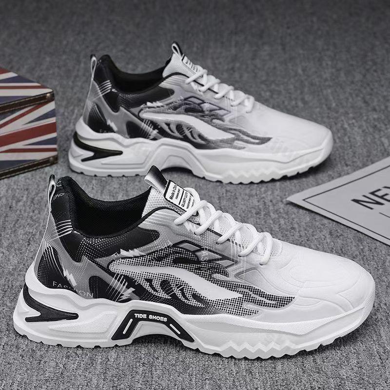 Baskets Homme Respirantes Tendance 2025 Automne Nouveauté Augmentation de la Hauteur Mode Plateforme Chaussures Décontractées Lacées Antidérapantes Chaussures de Running Outdoor